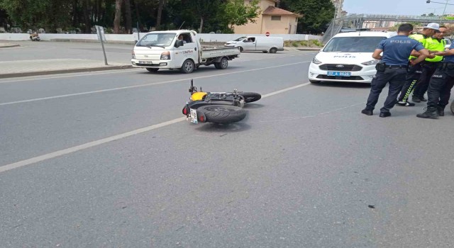 Alanyada iki motosiklet çarpıştı; 1 yaralı
