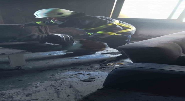 Arsuzda yanan evde maddi hasar oluştu