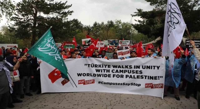 Atatürk Üniversiteli öğrencilerden Filistine destek mesajı