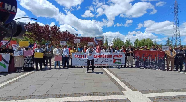 Bingölde üniversite öğrencilerinden Gazzeye destek