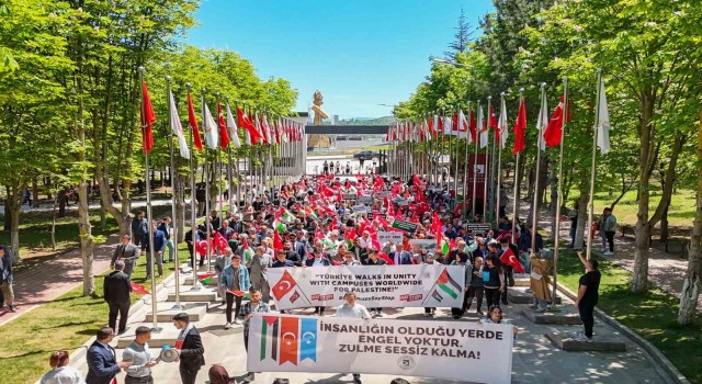 BŞEÜden sesler Filistin ve Doğu Türkistan için yükseldi