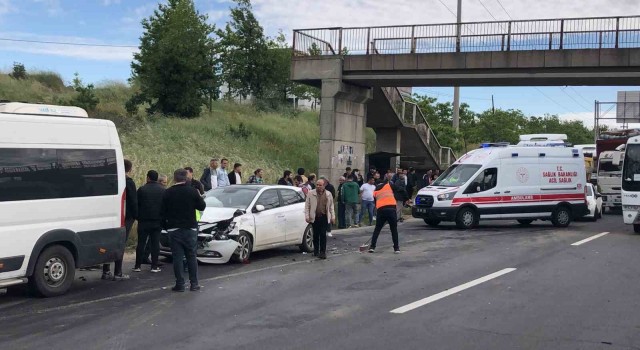 Çorluda zincirleme kaza: 4 yaralı