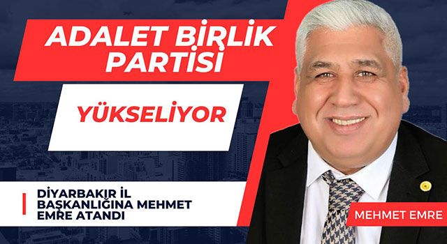 Diyarbakır İl Başkanlığına Mehmet Emre Atandı