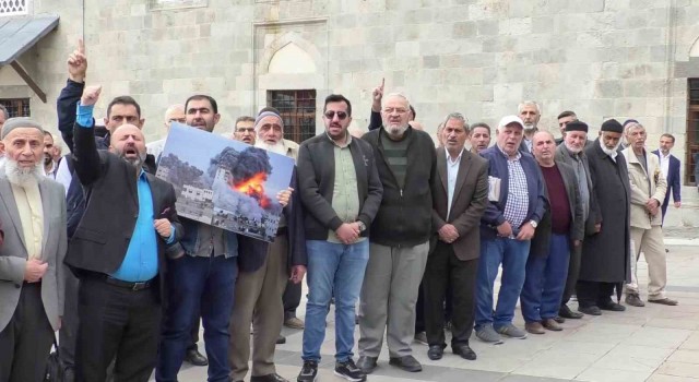 Erzurumdan İsraile tepki