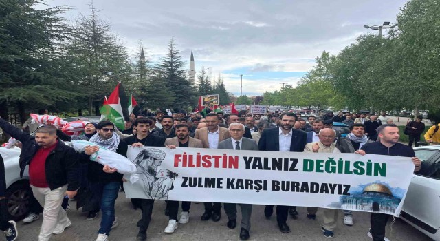 Eskişehir Osmangazi Üniversitesinde Filistine destek yürüyüşü gerçekleştirildi