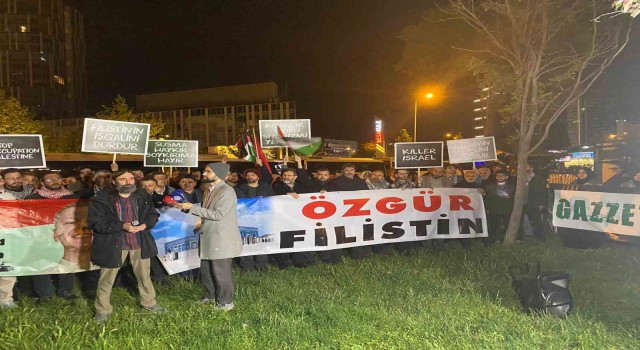 Filistin Dayanışma Platformu, İsrailin Refahta başlattığı saldırıyı Ankarada protesto etti