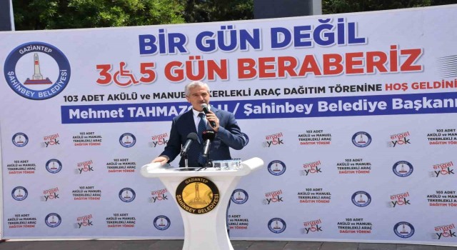 Gaziantepte 103 engelliye akülü ve manuel tekerlekli sandalye dağıtıldı