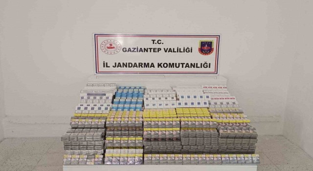 Gaziantepte piyasa değeri 1 milyon 346 bin TL olan kaçak sigara ele geçirildi
