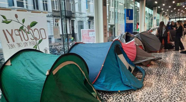 Gazzeye destek protestoları Belçika ve Hollandadaki üniversitelere yayıldı