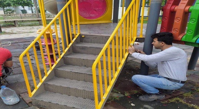 Gölbaşında parkların bakımı yapılıyor