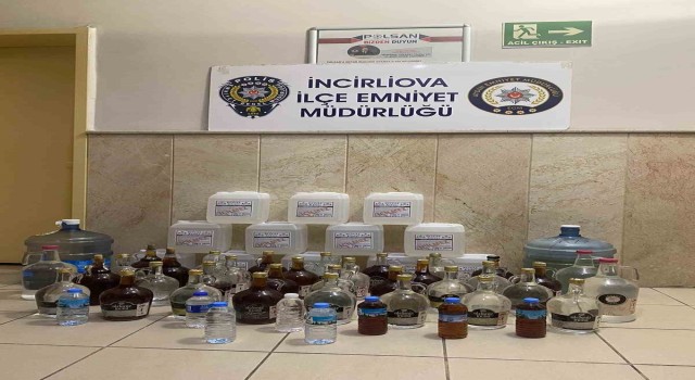 İncirliovada 150 litre kaçak alkol yakalandı