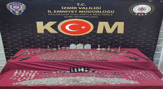 İzmirde 9 milyon 500 TL değerinde tarihi eser ele geçirildi