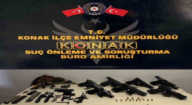 İzmirde kaçak silah atölyesi baskınında 3 gözaltı