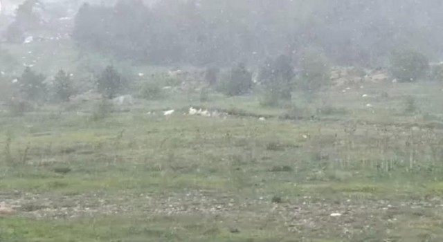Karabükün yüksek kesimlerinde kar yağışı etkili oldu