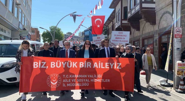 Karamanda Ailemiz İstikbalimiz yürüyüşü düzenlendi