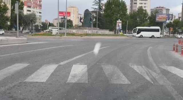 Kayseride dolu yağışı etkili oldu