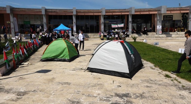 Kırklarelide üniversite öğrencilerinden Filistine destek