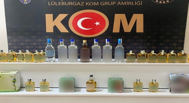 Kırklarelinde gümrük kaçağı alkol ele geçirildi