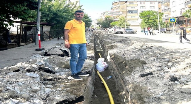 Kulpta doğalgaz altyapı çalışmaları sürüyor