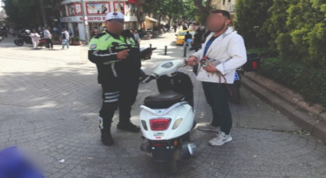 Kural ihlali yapan 62 motosiklet ve motorlu bisiklet sürücüsüne işlem uygulandı