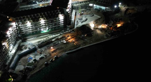 Marmariste inşaat yasağına rağmen gece inşaat çalışması yapıldığı iddiası