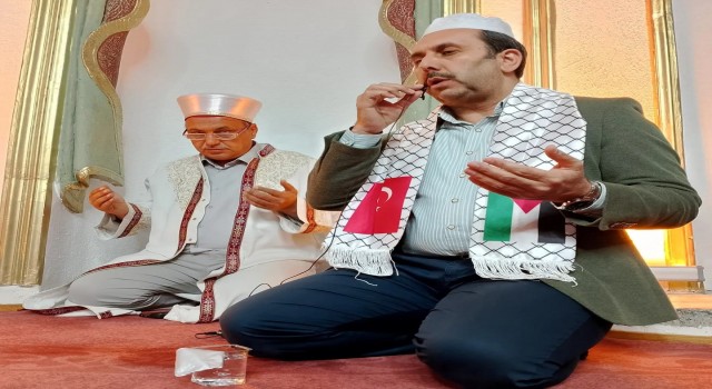 Muğlada sabah namazında eller Gazze için semaya açıldı