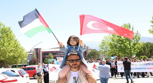 PAÜde Filistine destek yürüyüşü yapıldı