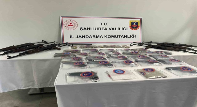 Şanlıurfada uyuşturucu ve kaçak silah operasyonu: 53 gözaltı