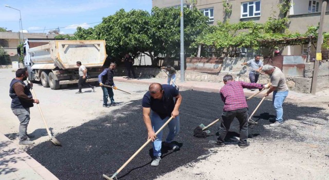 Siirtte asfalt ve onarım çalışması başlatıldı