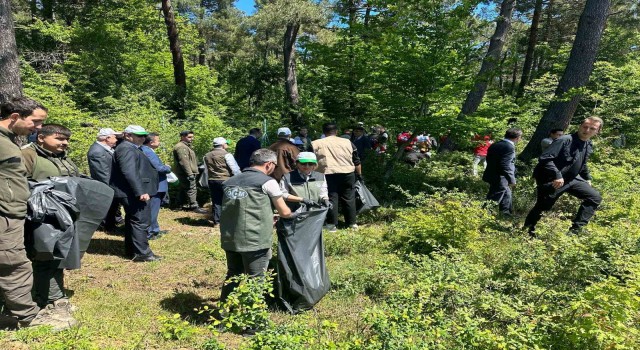 Sinop protokolü ormanları temizledi