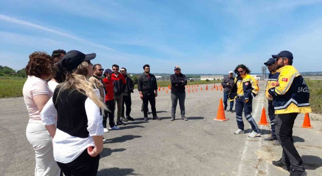 Sinopta ambulans sürüş güvenliği eğitimi