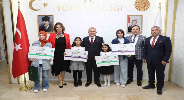Tokatta minik Haticenin büyük iyiliği: Gazzedeki çocuklar için ödülünü bağışladı