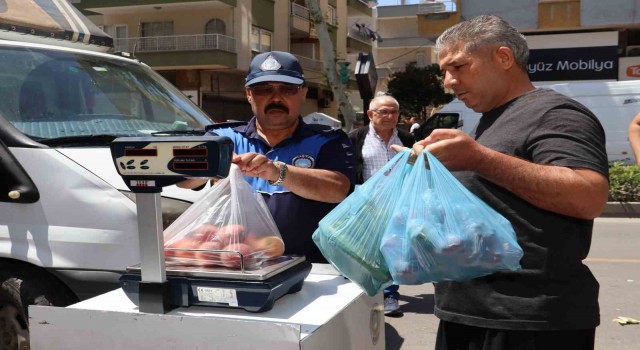 Toroslardaki semt pazarlarında tartı kontrol noktası kuruldu