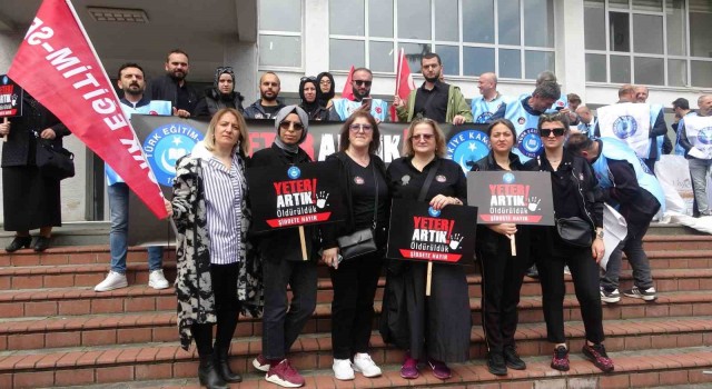 Trabzonda öğretmenler şiddete karşı hayır dedi