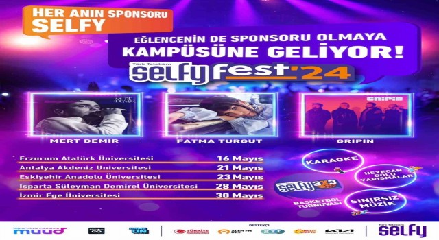 Türk Telekomun gençlik markası Selfy ile kampüslerde festival başlıyor