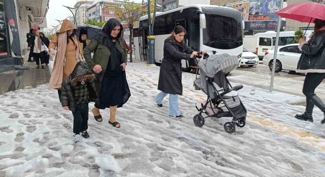 Vanda etkili olan dolu kışı aratmadı