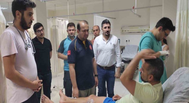 İl Sağlık Müdürü Şenkul, yangından etkilenen şahıslara geçmiş olsun ziyareti