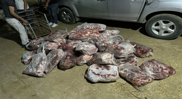 İncirliovada 1 ton domuz eti ele geçirildi