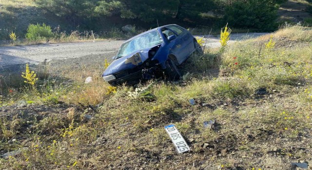 Malatyada otomobil şarampole uçtu, 1 yaralı