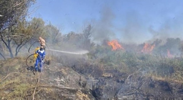 Osmaniyede Kastabala Kuş Cennetinde çıkan yangın söndürüldü