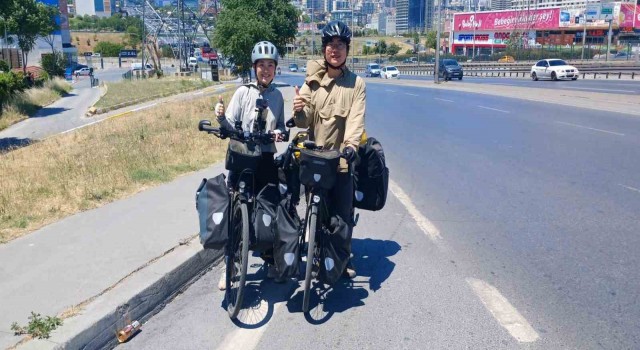 Portekizden Çine Bisiklet Yolculuğu: Türkiyeye gelen Çinli çift 108 günde 6 bin kilometre pedal çevirdi