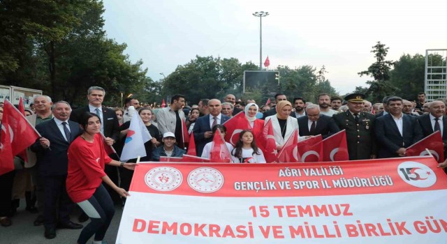 Ağrıda 15 Temmuz etkinliklerinde birlik ve beraberlik mesajı verildi