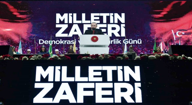 Cumhurbaşkanı Recep Tayyip Erdoğan: 15 Temmuzda ülkemiz içinde ve dışında sayıları çok sınırlı da olsa maalesef darbe girişiminin başarıya ulaşmasını isteyenler de vardı.