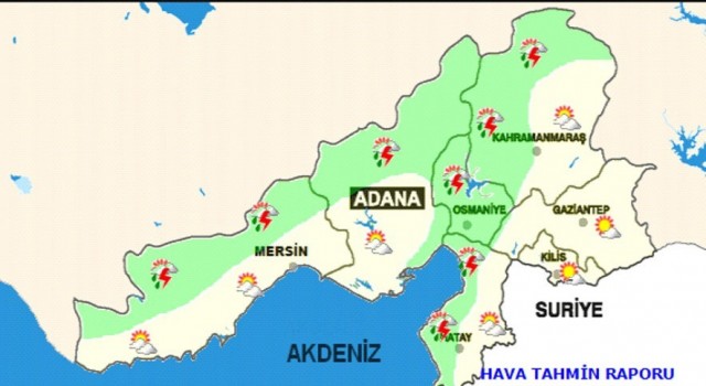 Doğu Akdeniz için gök gürültülü sağanak uyarısı
