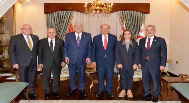KKTC Cumhurbaşkanı Tatar, İYİ Parti Genel Başkanı Dervişoğlunu kabul etti
