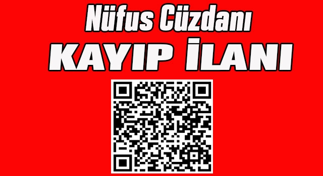 Nüfus Cüzdanı Kayıp İlanı