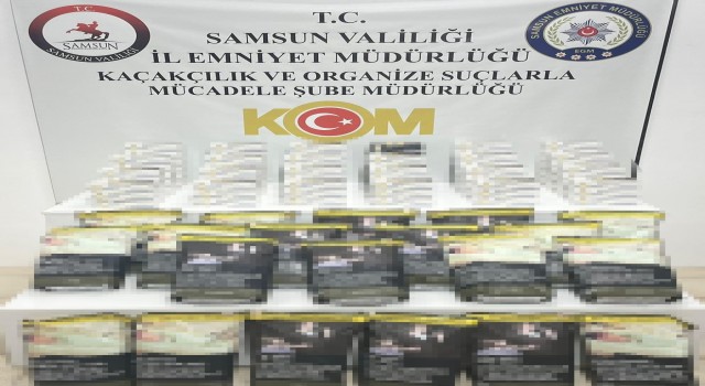 Samsunda 21 bin 600 adet gümrük kaçağı makaron ele geçirildi