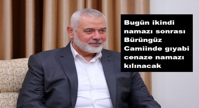 Şehit Haniyye için gıyabi cenaze namazı