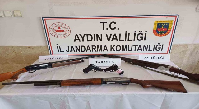 Aydında 10 adet ruhsatsız silah ele geçirildi
