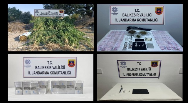 Balıkesirde kaçakçılık ve uyuşturucu madde suçlarına yönelik operasyon